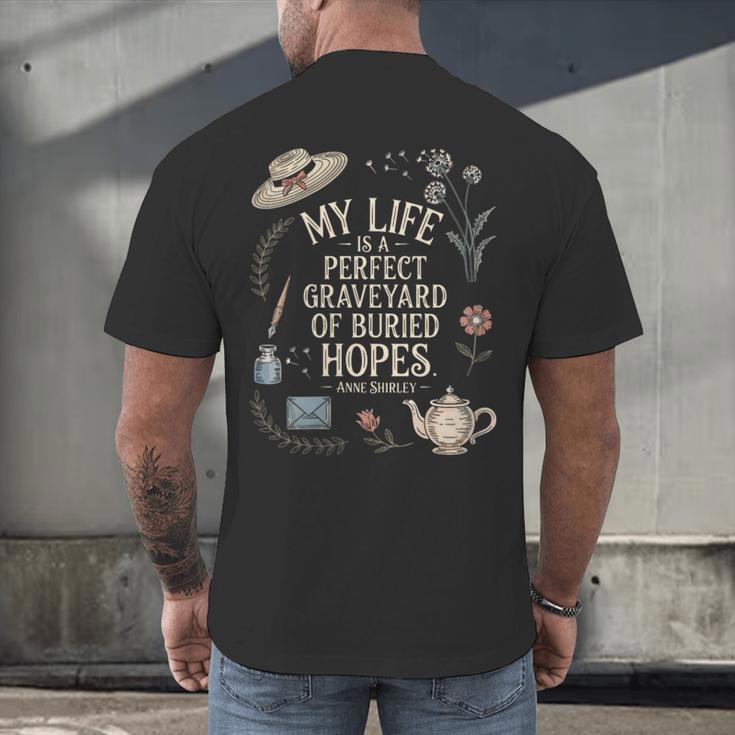 Women's Dramatic Book Lover Quote Men's Back Print T-Shirt