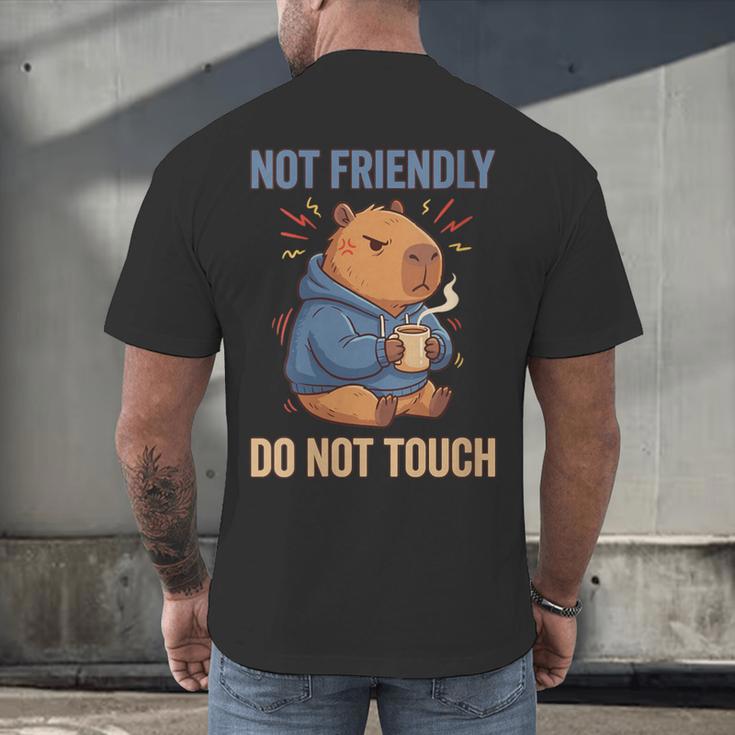 Women's Grouchy Capybara Not Friendly Do Not Touch Introvert Men's Back Print T-Shirt Women's Grouchy Capybara Not Friendly Do Not Touch Introvert Men's Back Print T-Shirt