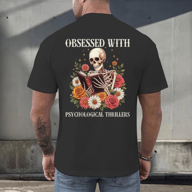 Women's Psychological Thriller Book Reader Lover Men's Back Print T-Shirt