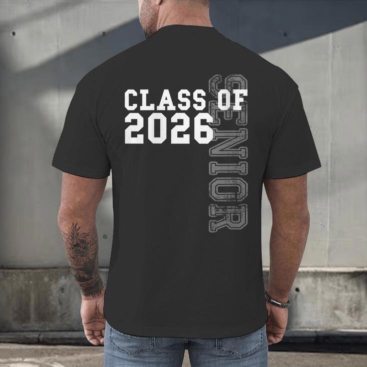 Women's Senior Class Of 2026 Graduation Year High School & College Men's Back Print T-Shirt