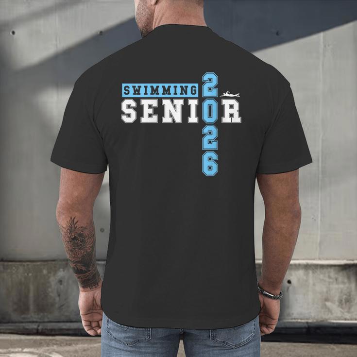 Women's Swimming Senior Night Swim Senior 2026 Graduation 39 Men's Back Print T-Shirt