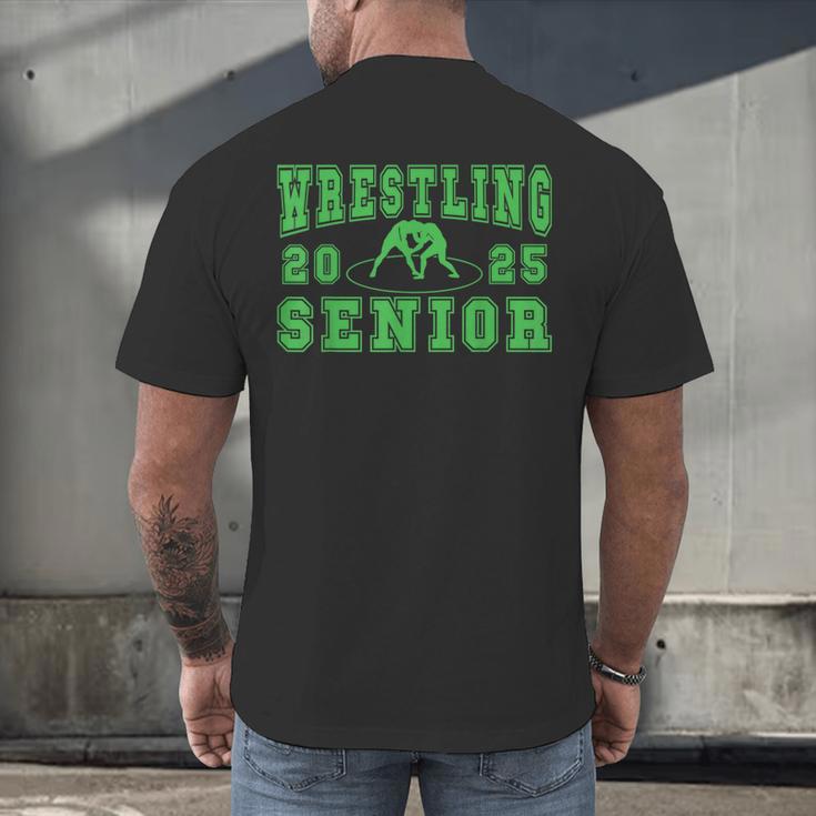 Wrestling Senior Night Wrestling Senior 2025 Graduation 32 Men's Back Print T-Shirt