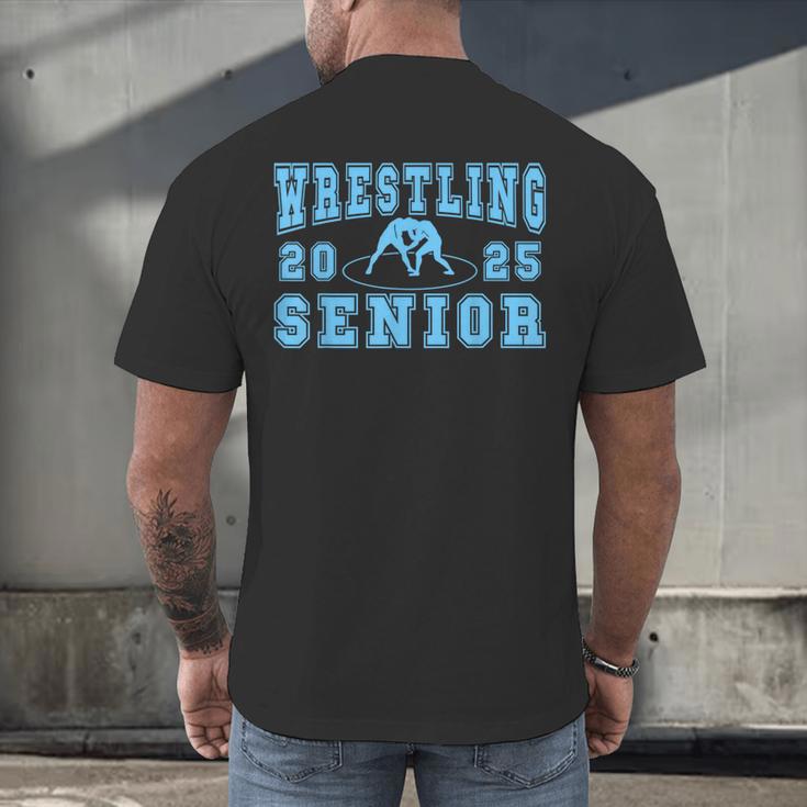 Wrestling Senior Night Wrestling Senior 2025 Graduation 38 Men's Back Print T-Shirt