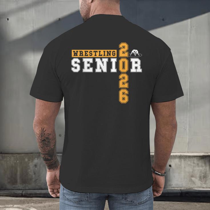 Wrestling Senior Night Wrestling Senior 2026 Graduation 27 Men's Back Print T-Shirt
