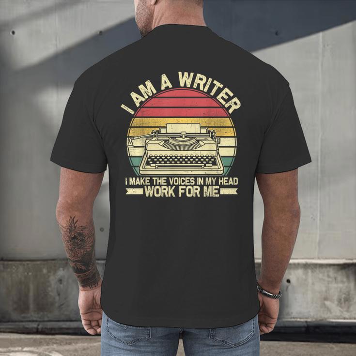 Writer Shirt Men Women Author Book Novelist Poet Men's Back Print T-Shirt Writer Shirt Men Women Author Book Novelist Poet Men's Back Print T-Shirt