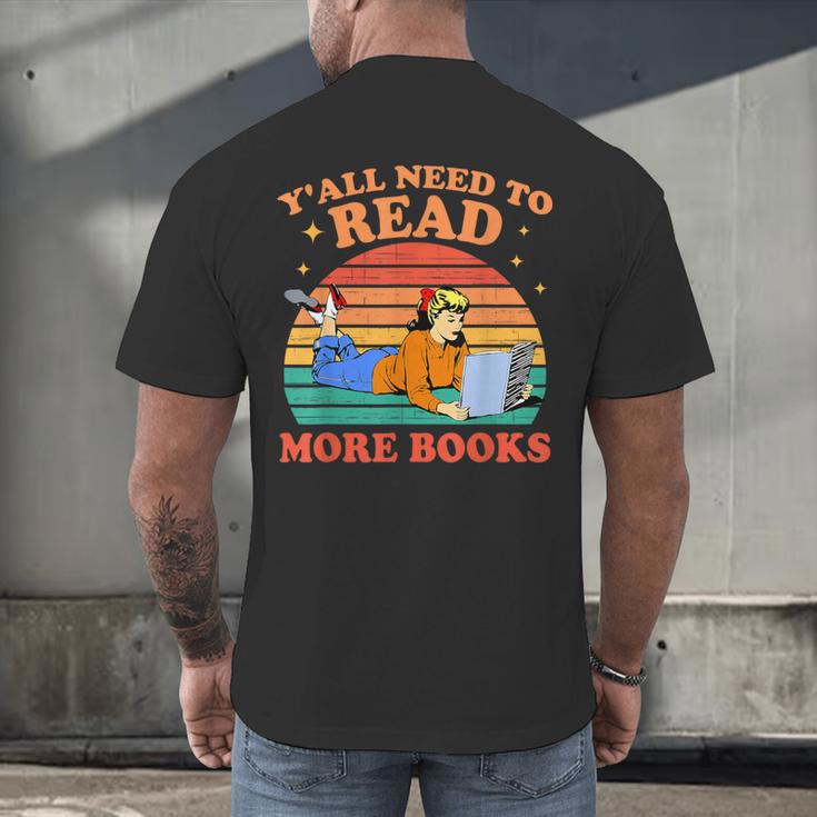Y'All Need To Read More Books Book Lover Vintage Men's Back Print T-Shirt Y'All Need To Read More Books Book Lover Vintage Men's Back Print T-Shirt