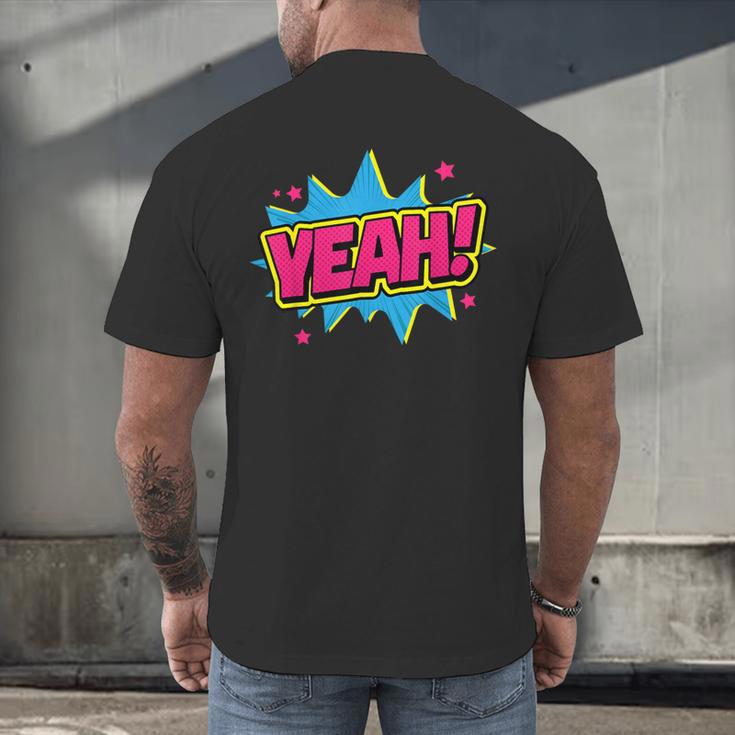 Yeah Comic Comic Book Graphic Men's Back Print T-Shirt Yeah Comic Comic Book Graphic Men's Back Print T-Shirt