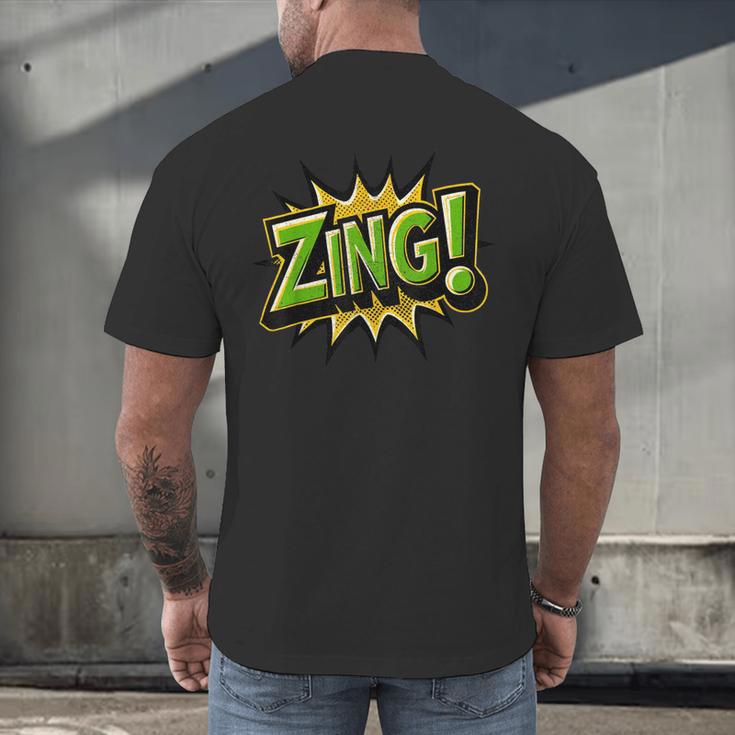 ZING Comic Book Retro Artwork – Cartoon Collector Men's Back Print T-Shirt