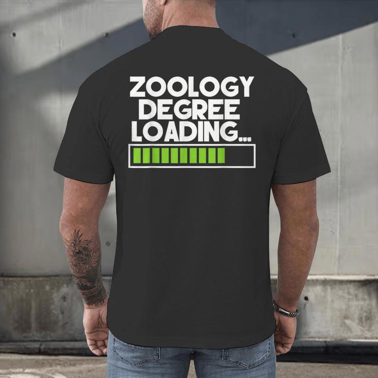Zoology Degree Loading Zoologist Graduation Student Tee Men's Back Print T-Shirt