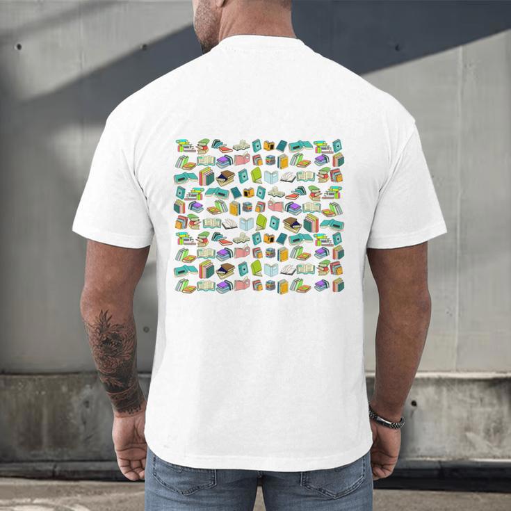 100 Days In The Books English Reading Teacher 100th Day Kids Men's Back Print T-Shirt