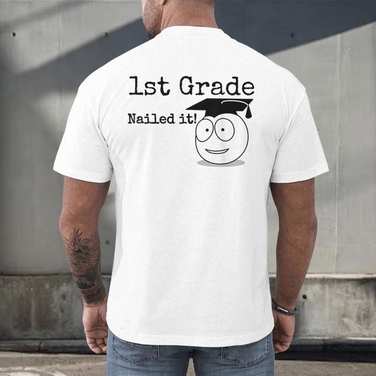1st Grade Nailed It Kids Graduation TShirt Second Grade Men's Back Print T-Shirt