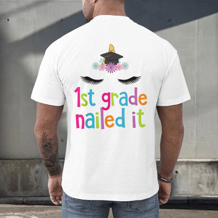 1st Grade Nailed ItShirt Unicorn Graduation Class Of 2018 Men's Back Print T-Shirt