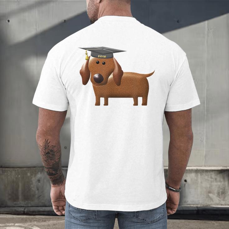 2018 Dog Graduation Shirt Dachshund Graduation For Men Women Kids Men's Back Print T-Shirt