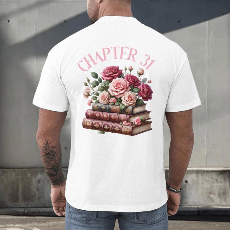 31st Birthday Chapter 31 Birthday Shirt Women Book Lover Men's Back Print T-Shirt
