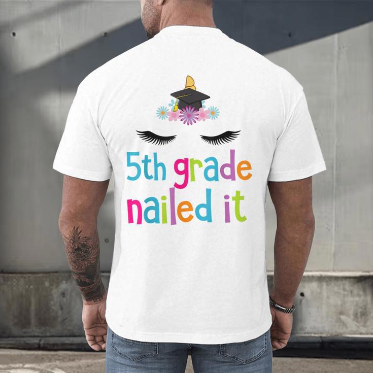 5th Grade Nailed ItShirt Unicorn Graduation Class Of 2018 Men's Back Print T-Shirt