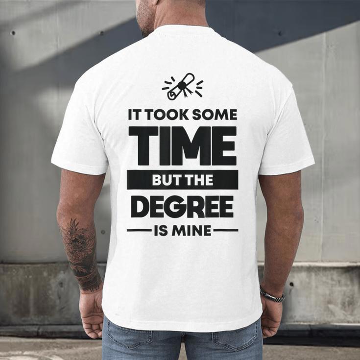 Adult College Graduation Men's Back Print T-Shirt