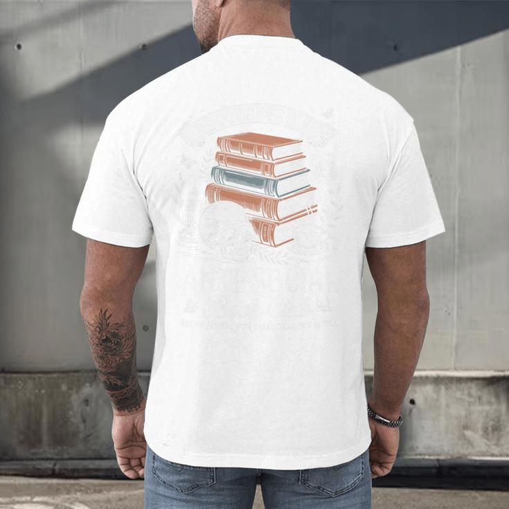 Anti-Social Book Club Reader Books & Coffee Dark Academia Premium Tri-Blend Men's Back Print T-Shirt