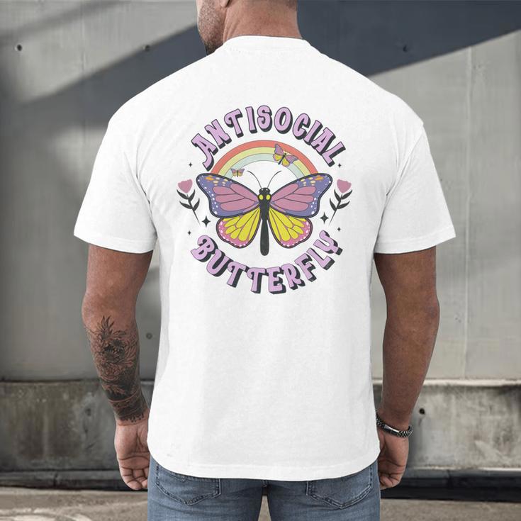 Antisocial Butterfly Tees For Introvert Men Women Girls Men's Back Print T-Shirt Antisocial Butterfly Tees For Introvert Men Women Girls Men's Back Print T-Shirt