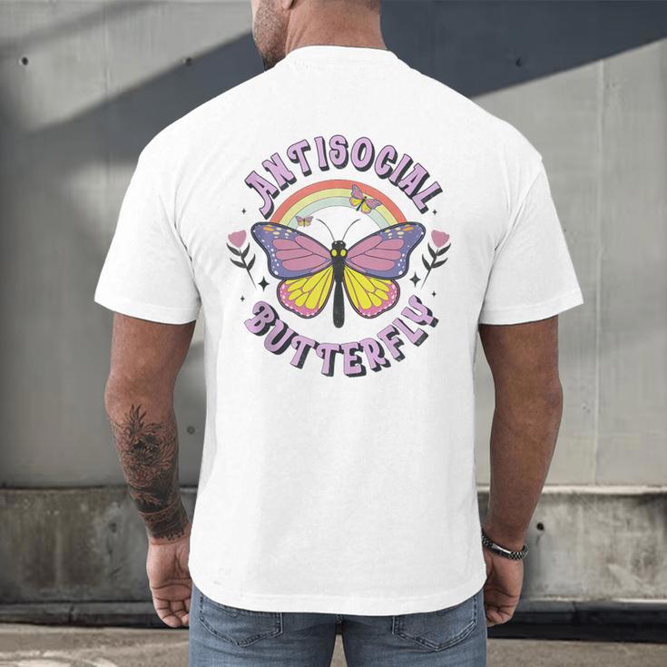 Antisocial Butterfly Tees For Introvert Men Women Girls Men's Back Print T-Shirt Antisocial Butterfly Tees For Introvert Men Women Girls Men's Back Print T-Shirt
