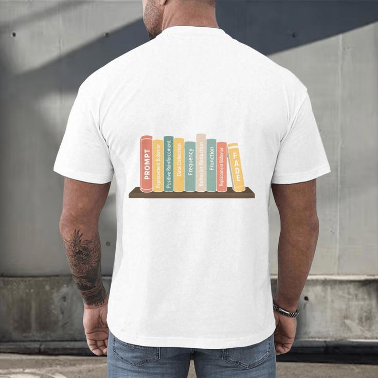 Applied Behavior Analysis Book Wildflower ABA RBT Therapist Men's Back Print T-Shirt Applied Behavior Analysis Book Wildflower ABA RBT Therapist Men's Back Print T-Shirt