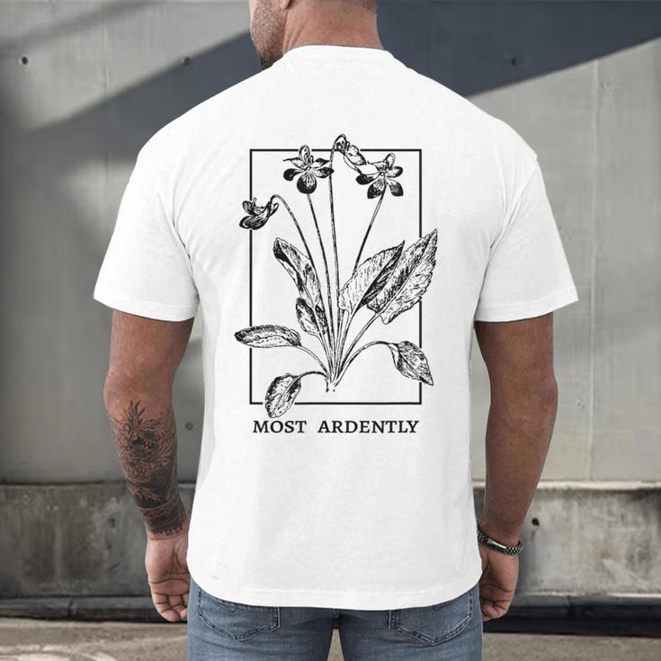 Most Ardently Book Lover Book Club Men's Back Print T-Shirt