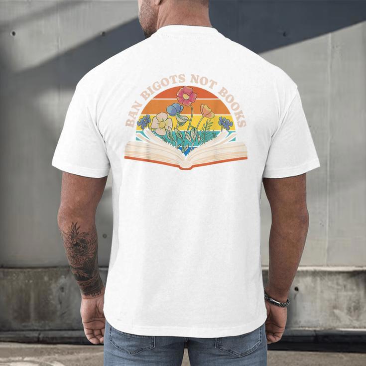 Ban Bigots Not Books Men's Back Print T-Shirt