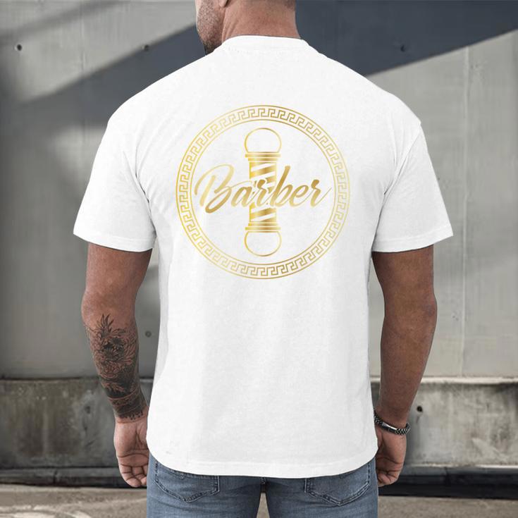 Barbershop Apparel Barber School Graduation Men's Back Print T-Shirt