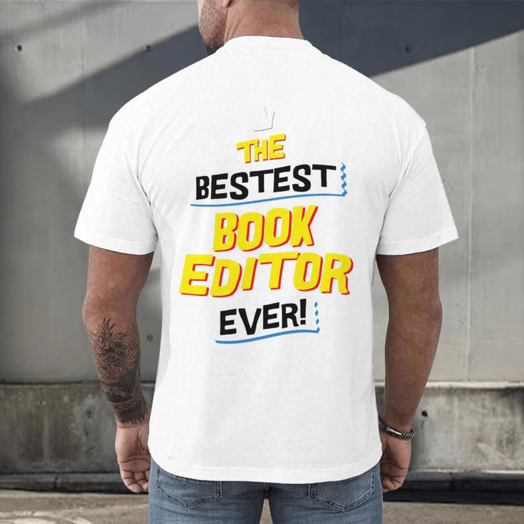 Best Book Editor Job Occupation Premium Tri-Blend Men's Back Print T-Shirt