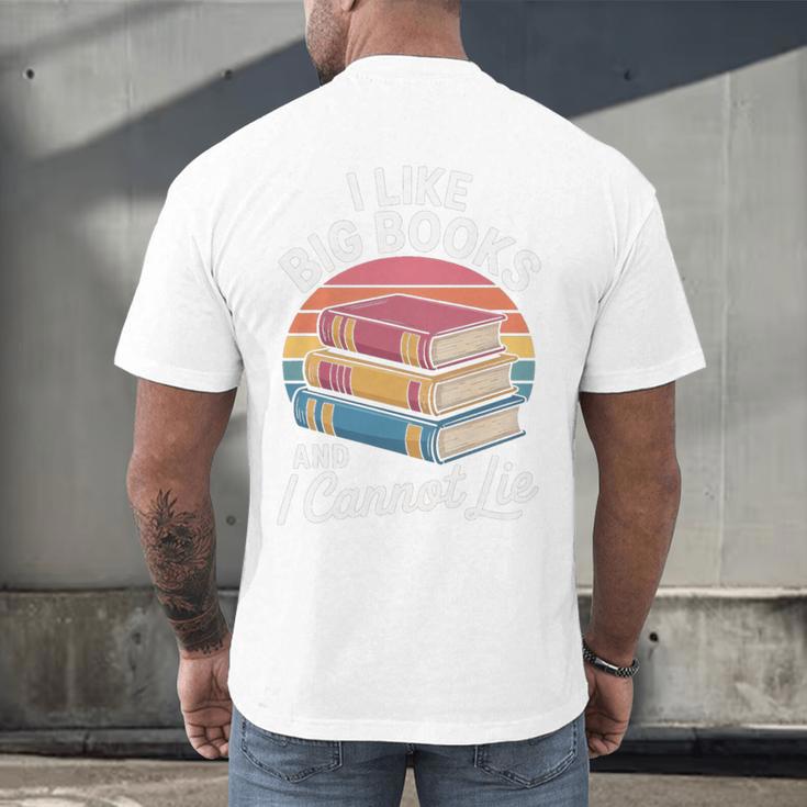 I Like Big Books Cannot Lie Librarian Reading Teacher Men's Back Print T-Shirt I Like Big Books Cannot Lie Librarian Reading Teacher Men's Back Print T-Shirt