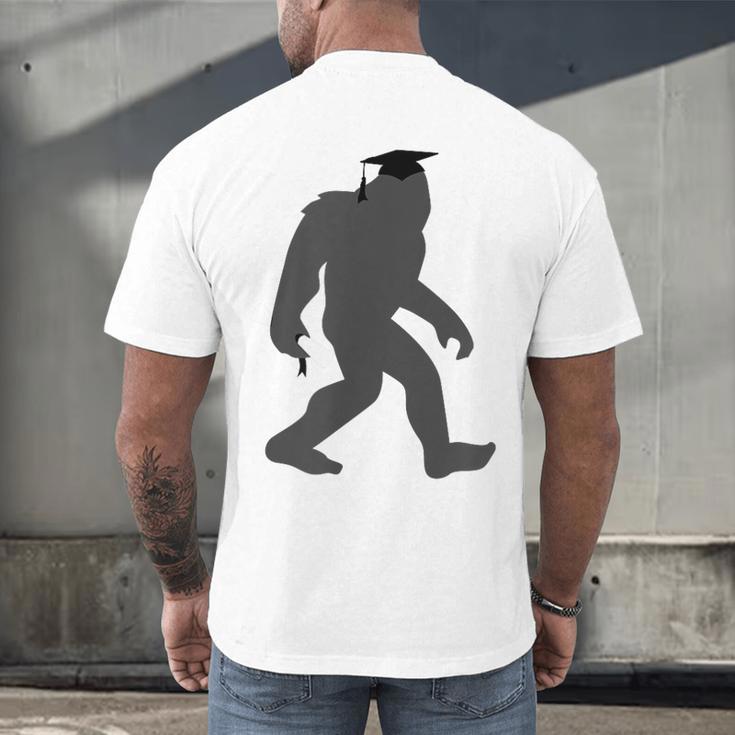 Bigfoot Graduate Shirt Cute Sasquatch Graduation Men's Back Print T-Shirt