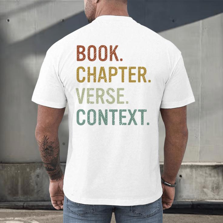 Book Chapter Verse Christian Bible Reformed Theology Men's Back Print T-Shirt Book Chapter Verse Christian Bible Reformed Theology Men's Back Print T-Shirt