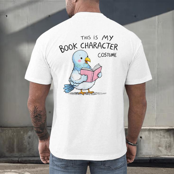 This Is My Book Character Costume I Pigeon Reading Tee Men's Back Print T-Shirt This Is My Book Character Costume I Pigeon Reading Tee Men's Back Print T-Shirt