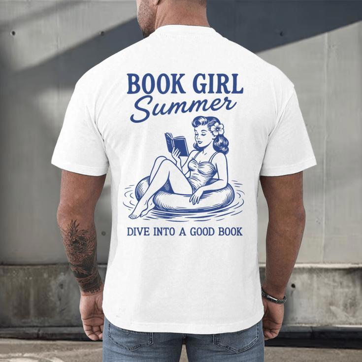 Book Girl Summer Men's Back Print T-Shirt Book Girl Summer Men's Back Print T-Shirt