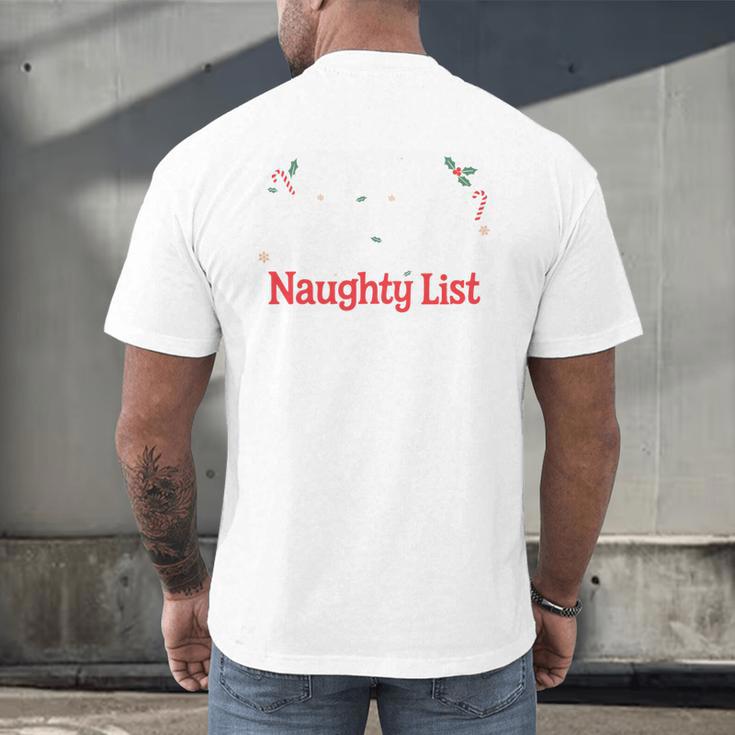 My Book Preference Naughty List Readers Christmas Joke Men's Back Print T-Shirt My Book Preference Naughty List Readers Christmas Joke Men's Back Print T-Shirt