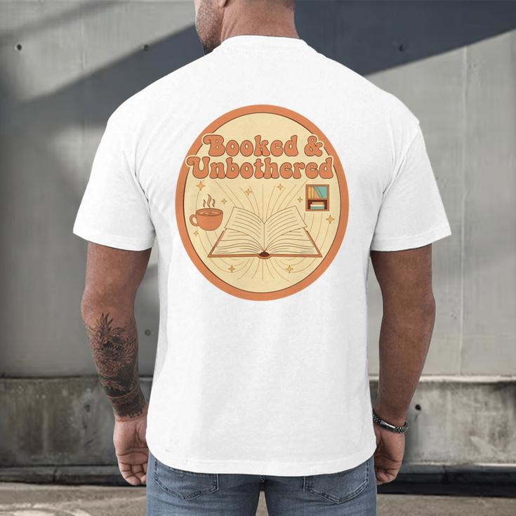 Booked & Unbothered Book Lover Tee Men's Back Print T-Shirt