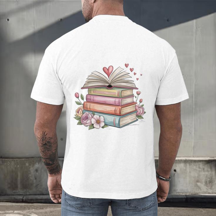 All Booked For Valentines Book Lover Romance Men's Back Print T-Shirt