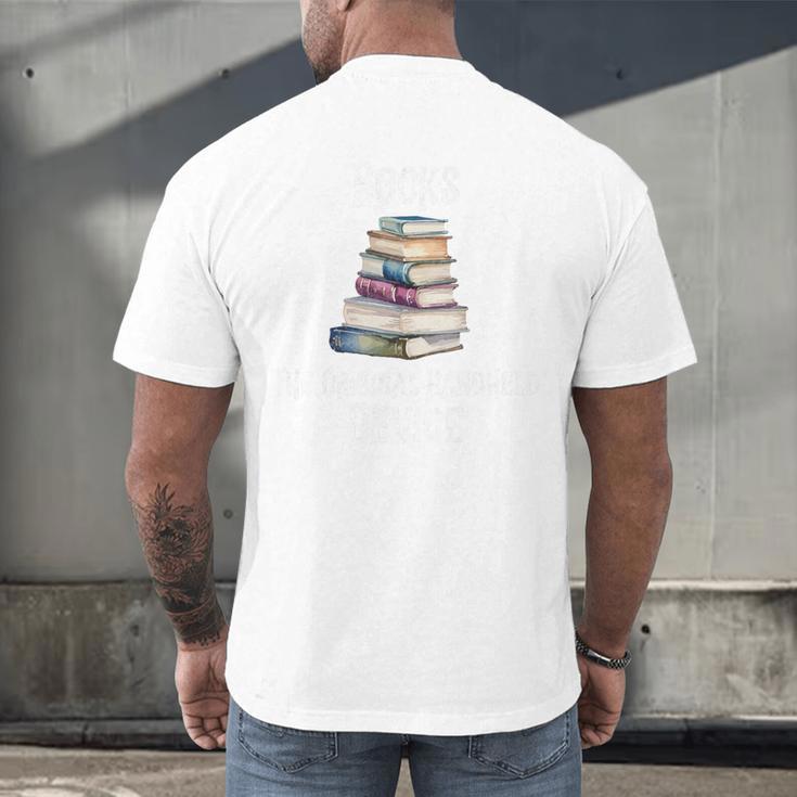 Books The Original Handheld Device Book Librarian Premium Men's Back Print T-Shirt