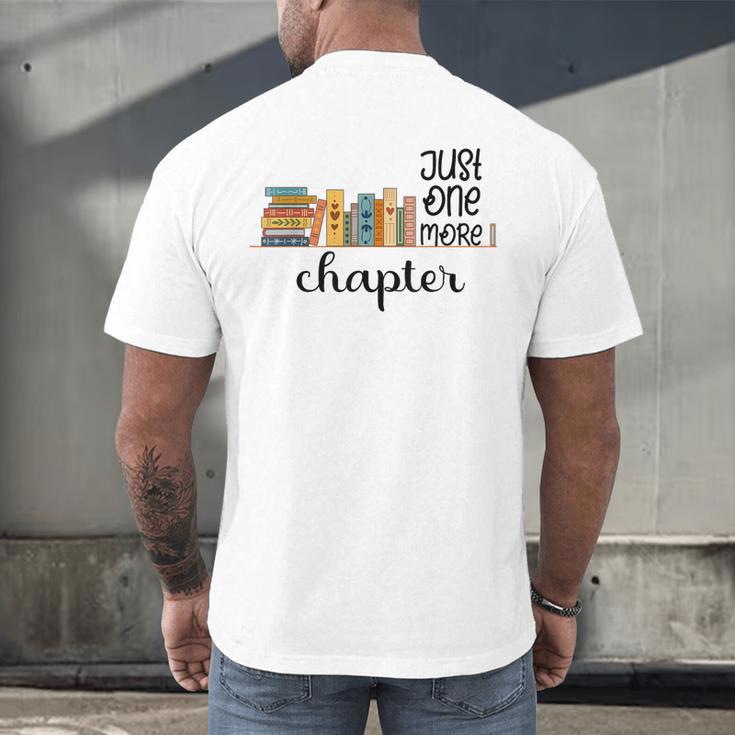 Bookworm Woman Reading Fiction Novels Library Book Store Men's Back Print T-Shirt