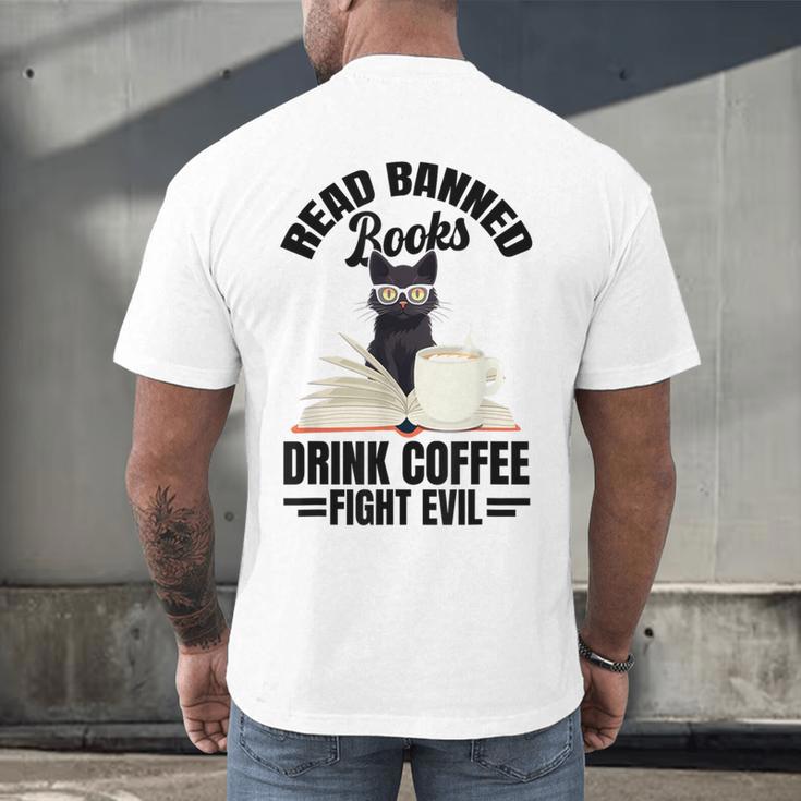 Cat I Read Banned Books Shirt Bookworm Avid Reader For Men Women Kids Men's Back Print T-Shirt