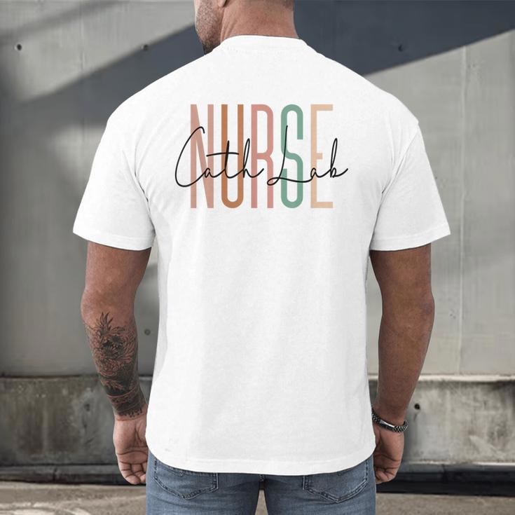 Cath Lab Nurse Catheter Laboratory Nurse Graduation Men's Back Print T-Shirt