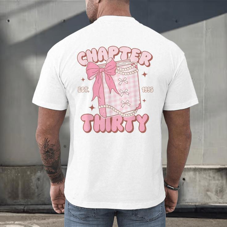 Chapter Thirty Est 1995 Cute 30th Birthday Book Bow Coquette Men's Back Print T-Shirt Chapter Thirty Est 1995 Cute 30th Birthday Book Bow Coquette Men's Back Print T-Shirt