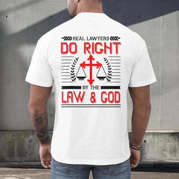 Christian Lawyer Attorney Law Student Graduation Exam Men's Back Print T-Shirt