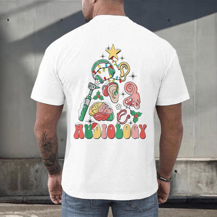 Christmas Audiology Tree Audiology Student Graduation Men's Back Print T-Shirt