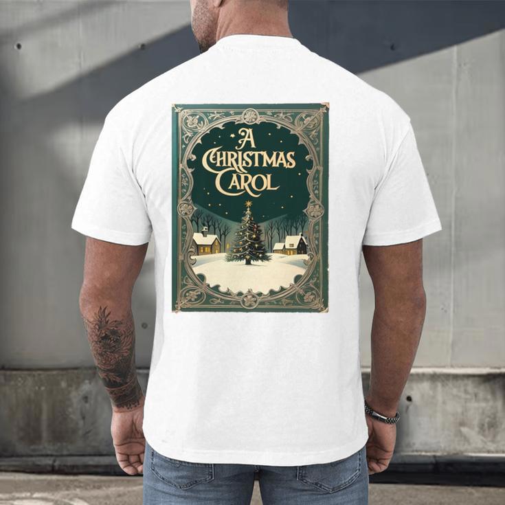 A Christmas Carol Book Cover By Charles Dickens Men's Back Print T-Shirt