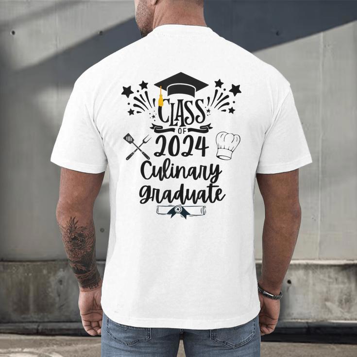 Class Of 2024 Culinary Graduate Culinary Chef Graduation Men's Back Print T-Shirt