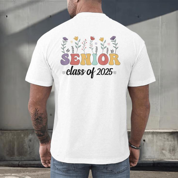 Class Of 2025 Senior 25 High School Graduation Men's Back Print T-Shirt