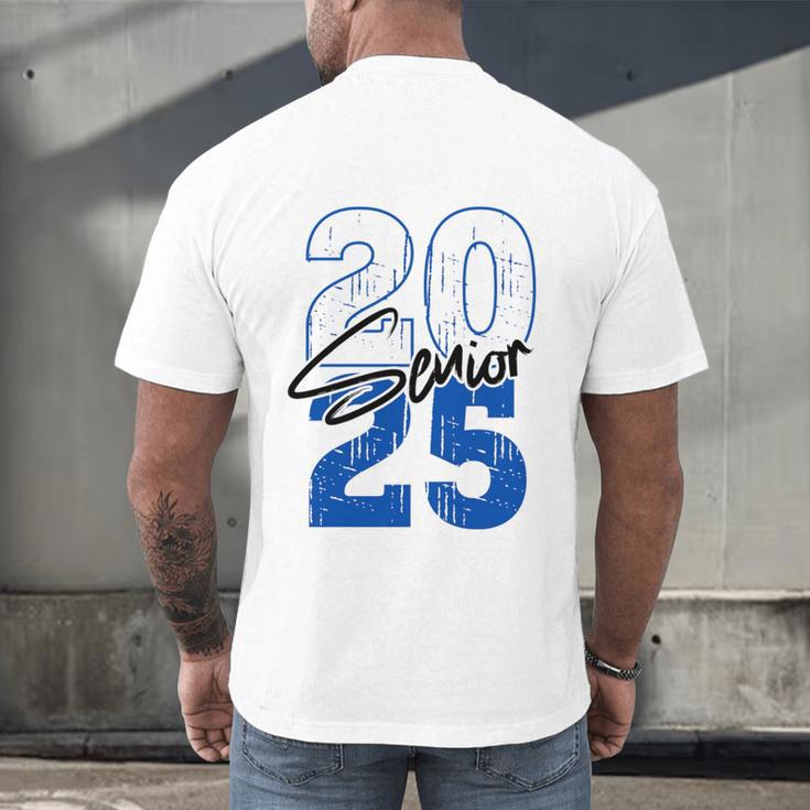 Class Of 2025 Senior Graduation 2025 Blue Men's Back Print T-Shirt