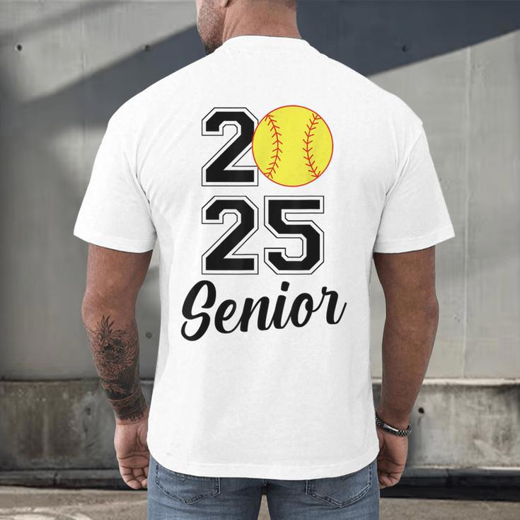 Class Of 2025 Softball Senior Graduation Graduate Women Men's Back Print T-Shirt