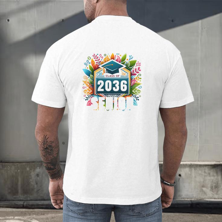 Class Of 2036 Graduation School Vintage Senior 2036 Men's Back Print T-Shirt