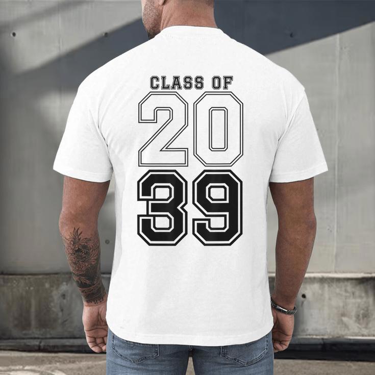 Class Of 2039 Blue Graduation Senior Student Tee Men's Back Print T-Shirt